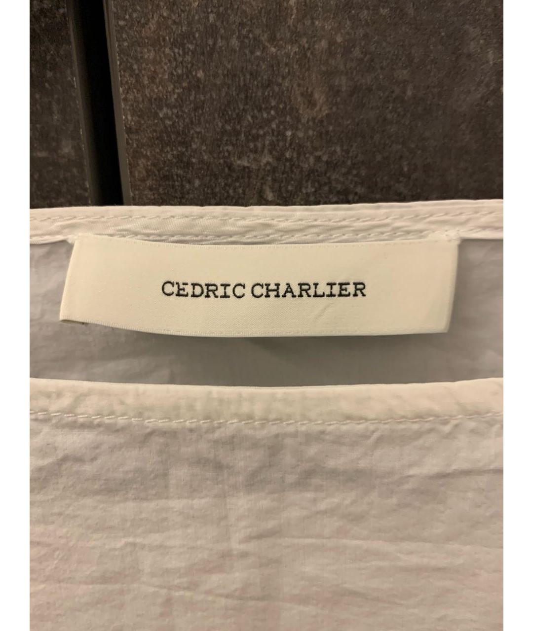 CEDRIC CHARLIER Белая хлопковая блузы, фото 3