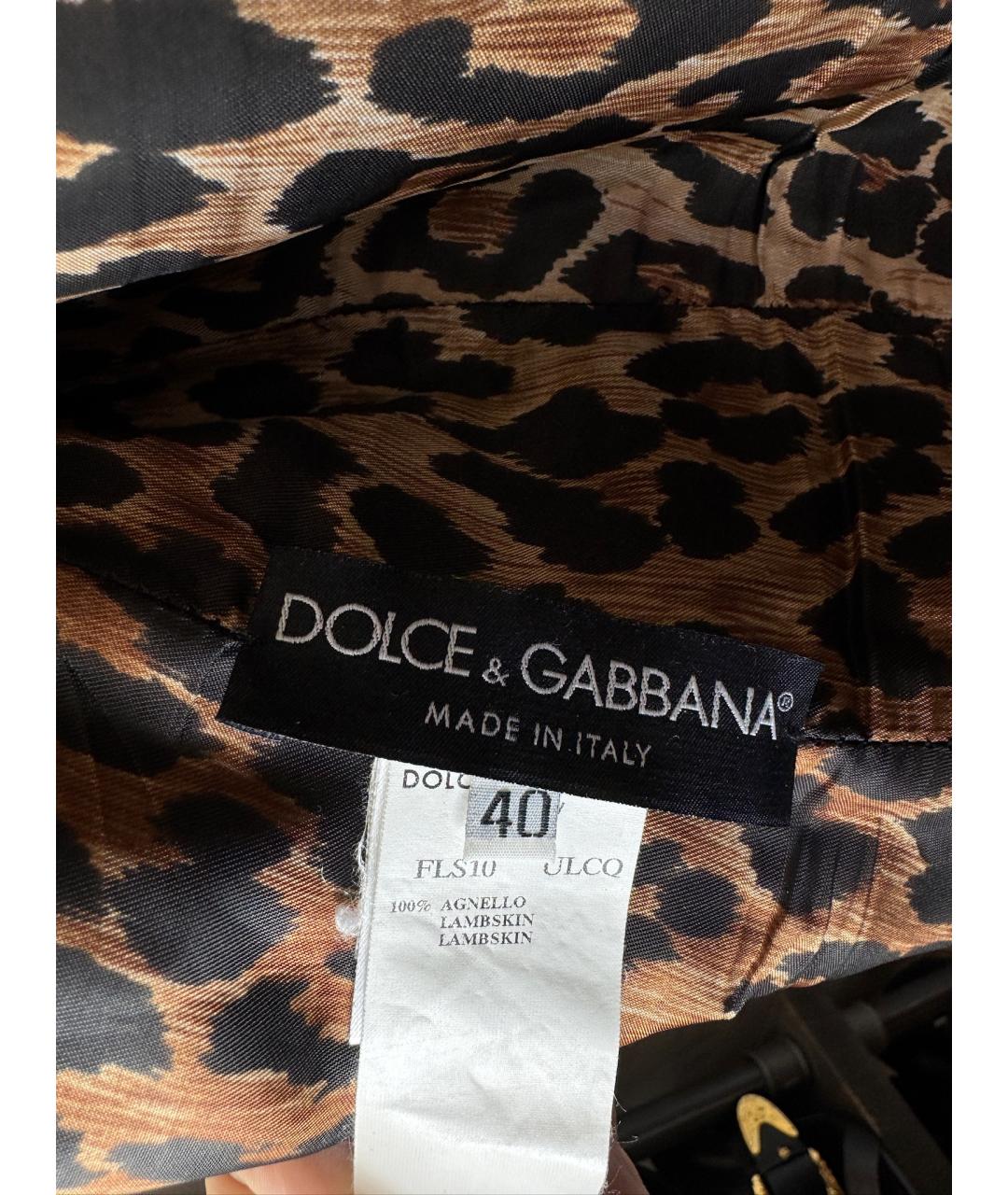 DOLCE&GABBANA Черная кожаная куртка, фото 9