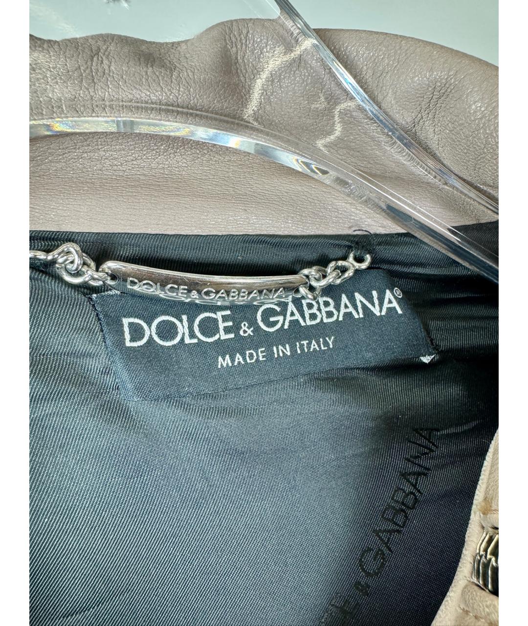 DOLCE&GABBANA Розовая кожаная куртка, фото 8