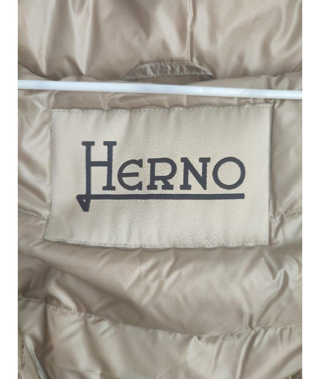 HERNO Бежевая шерстяная куртка, фото 5