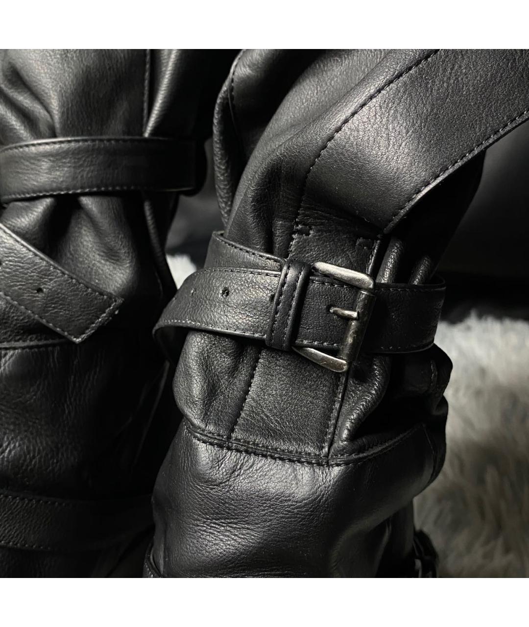 ANN DEMEULEMEESTER Черные кожаные ботинки, фото 6