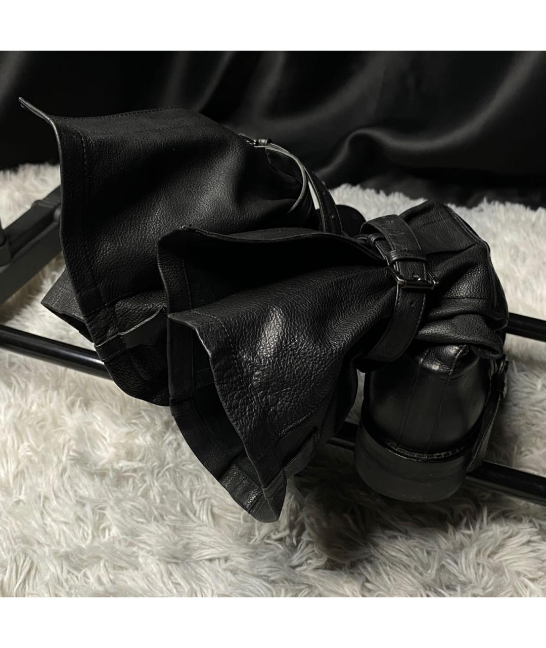 ANN DEMEULEMEESTER Черные кожаные ботинки, фото 5