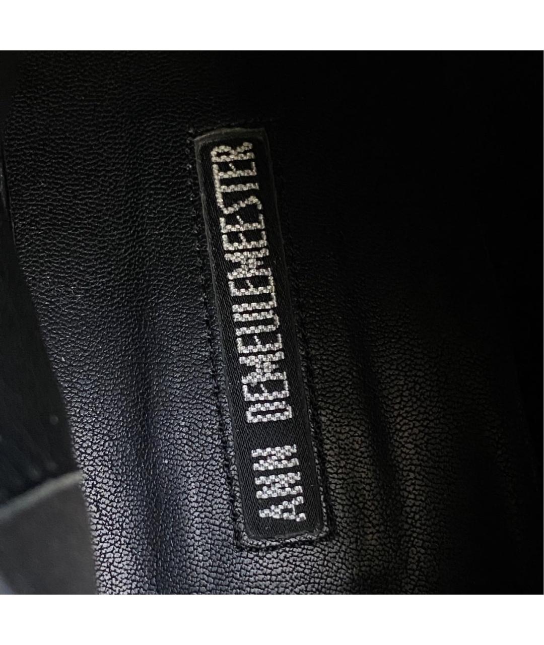 ANN DEMEULEMEESTER Черные кожаные ботинки, фото 8