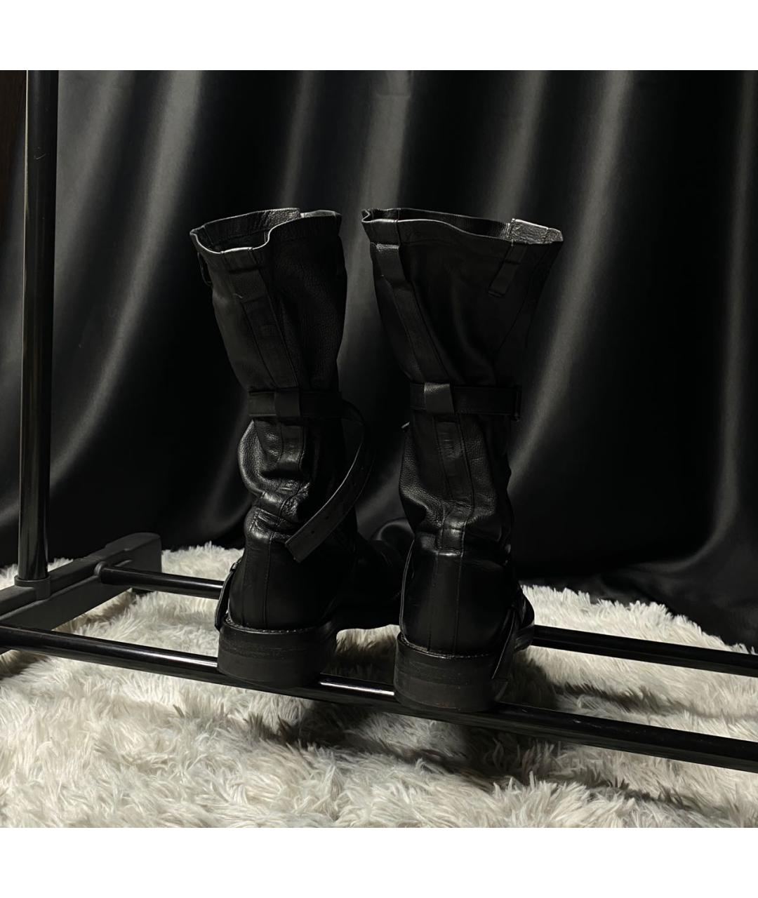 ANN DEMEULEMEESTER Черные кожаные ботинки, фото 4