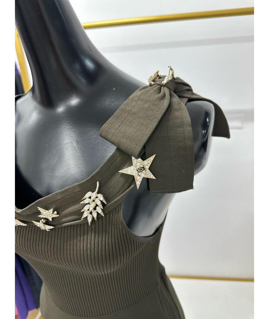 CHANEL Хаки вечернее платье, фото 4