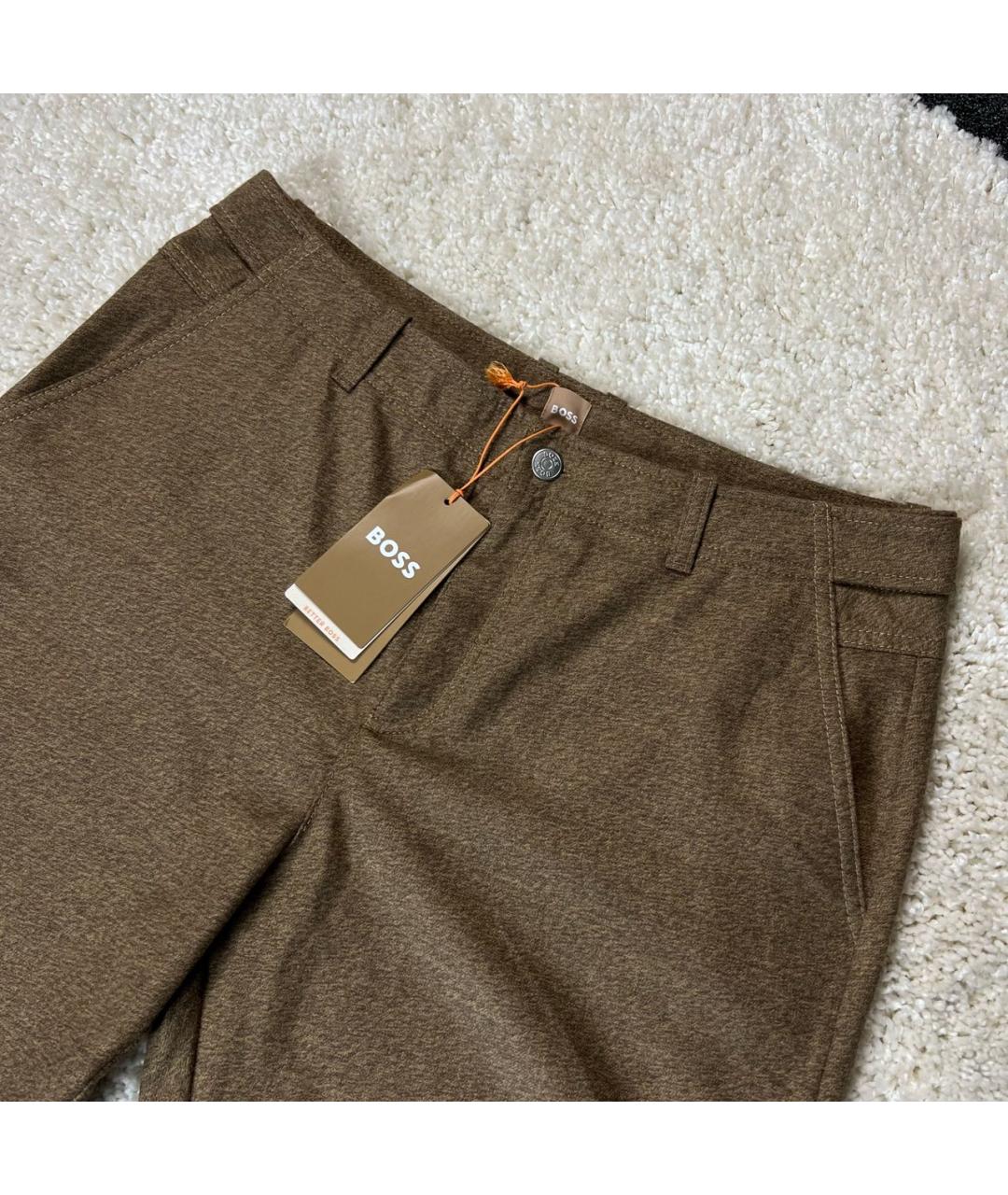 HUGO BOSS Коричневые вискозные брюки широкие, фото 3