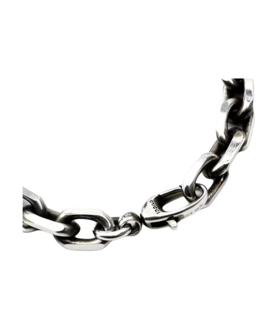 GUCCI Серебрянный серебряный браслет, фото 5