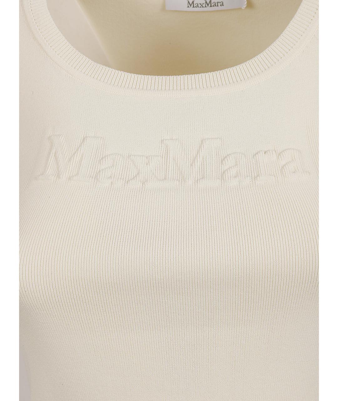 MAX MARA Бежевая вискозная майка, фото 2