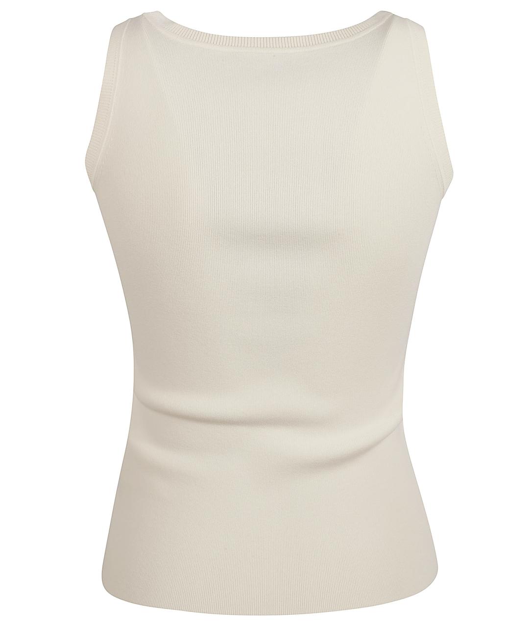MAX MARA Бежевая вискозная майка, фото 3