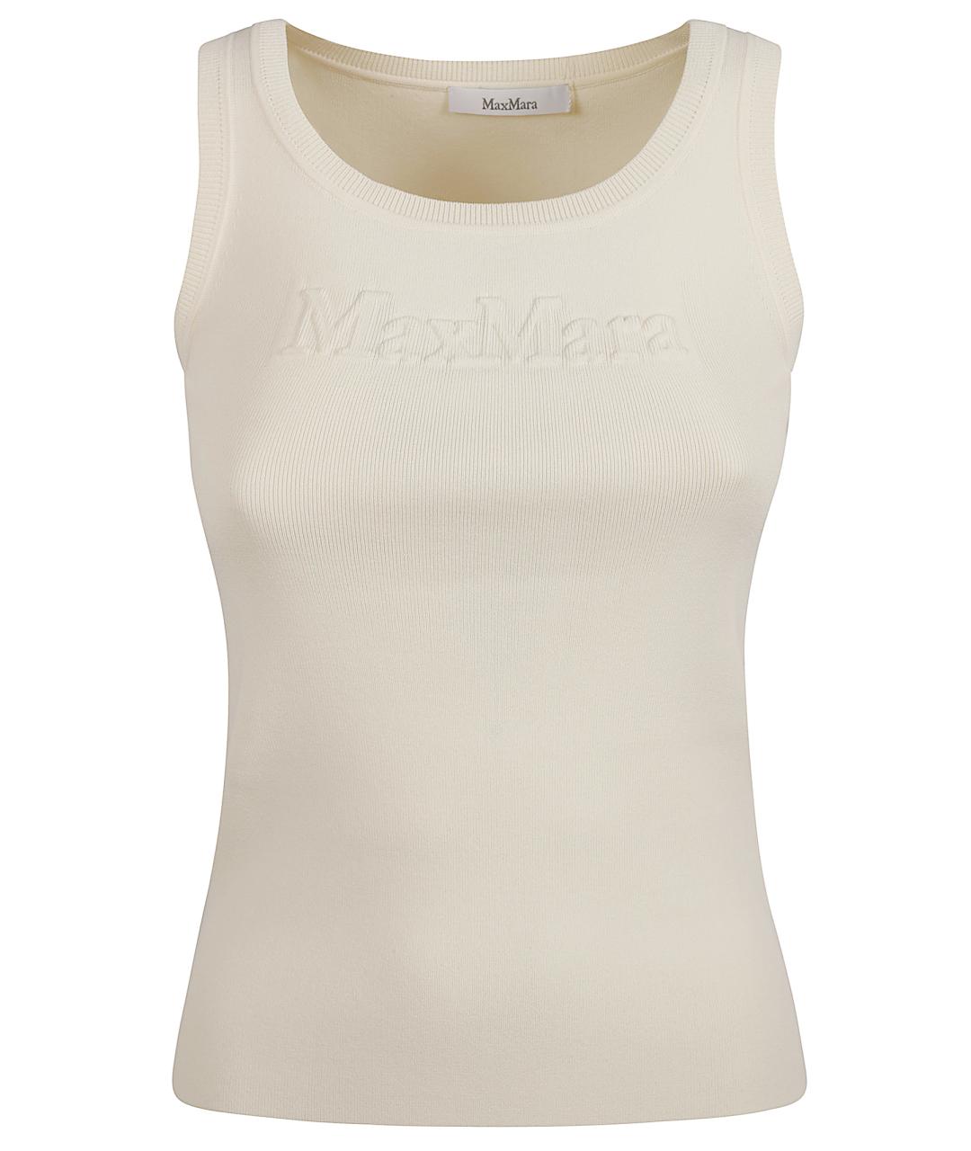 MAX MARA Бежевая вискозная майка, фото 1