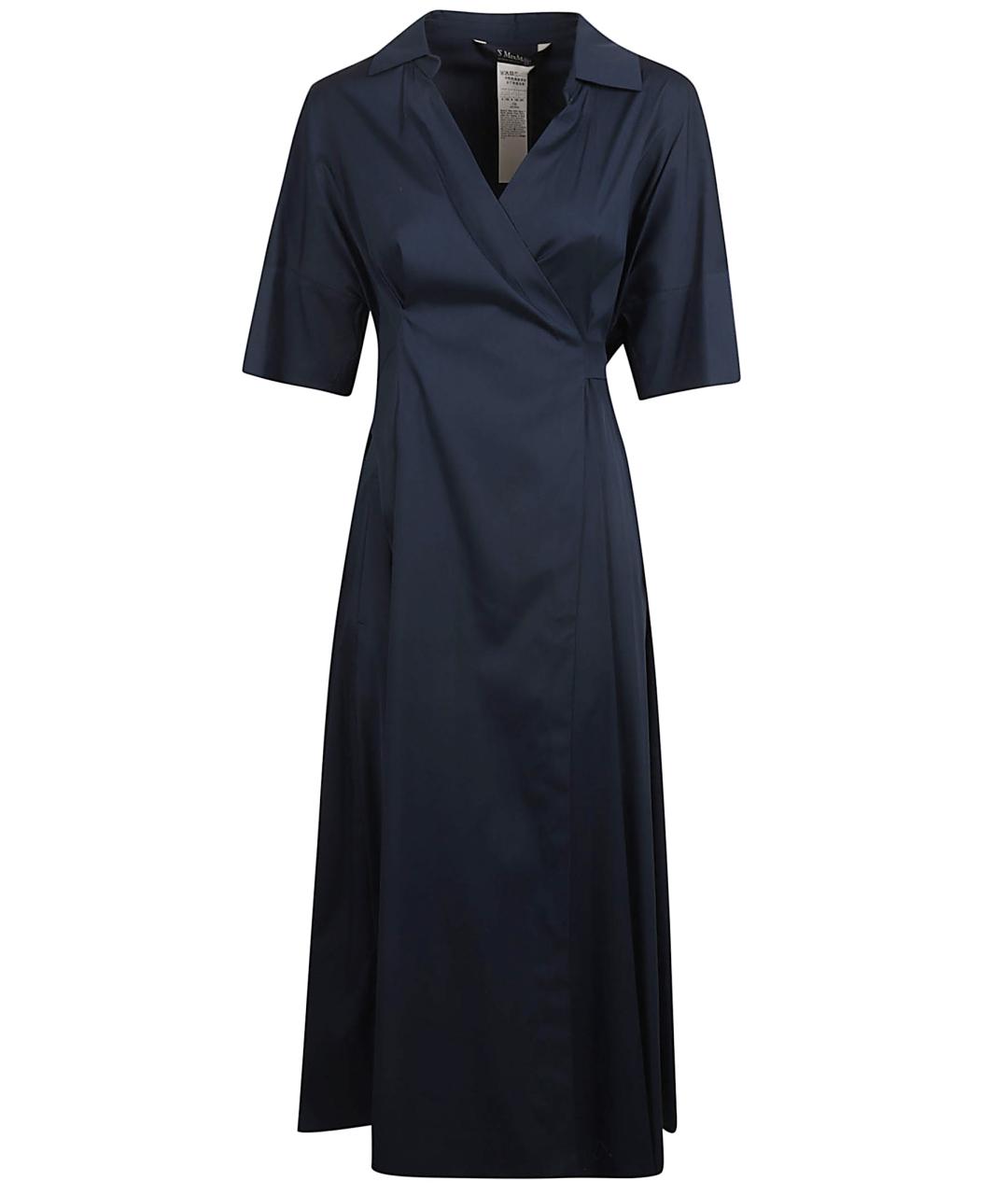 'S MAX MARA Темно-синее хлопковое платье, фото 1