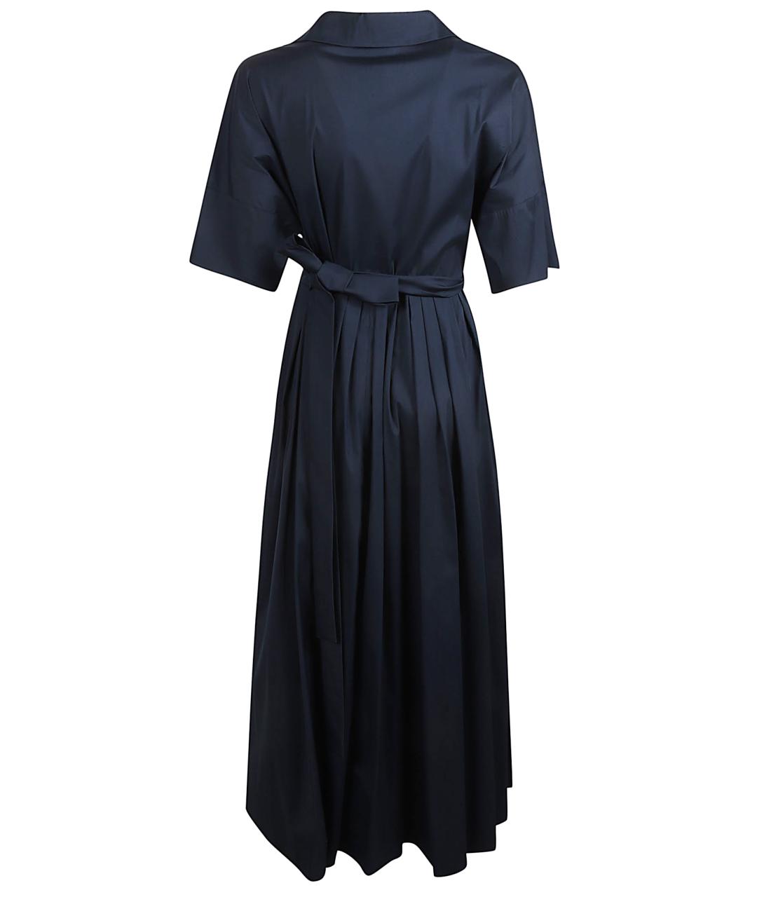 'S MAX MARA Темно-синее хлопковое платье, фото 3
