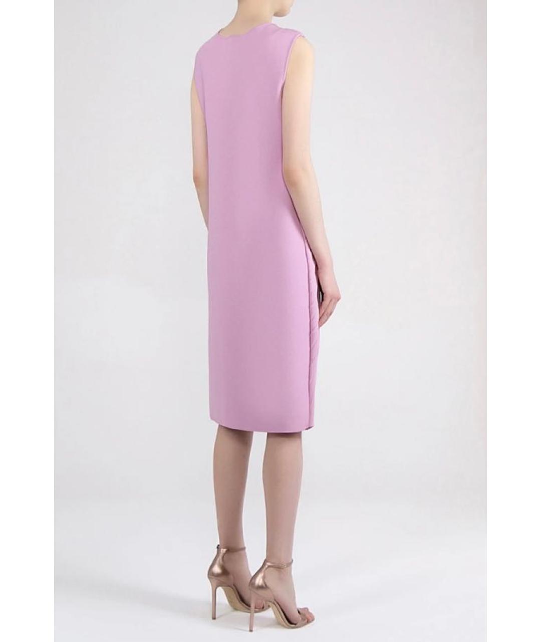 FERRAGAMO Розовое шелковое повседневное платье, фото 3