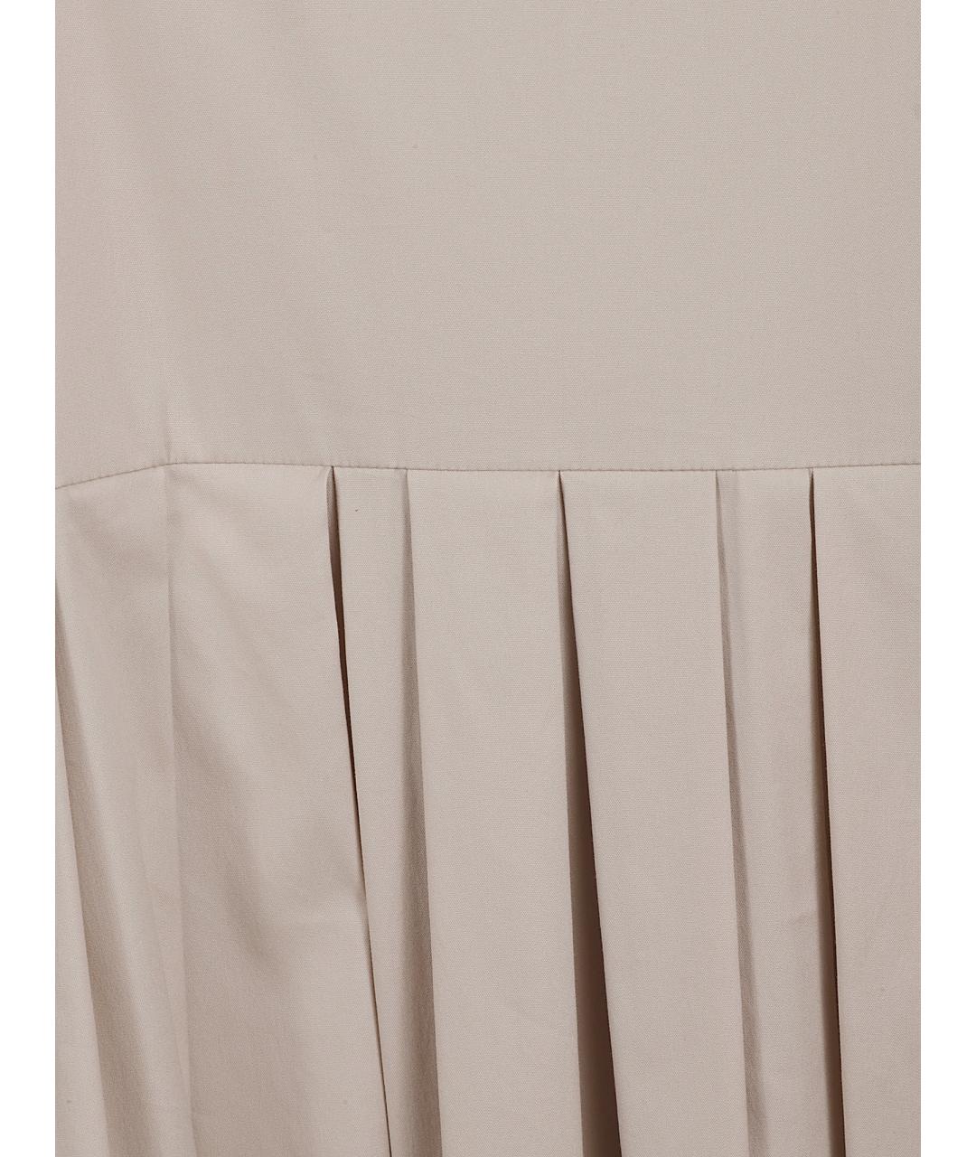 MAX MARA Бежевое хлопковое платье, фото 2
