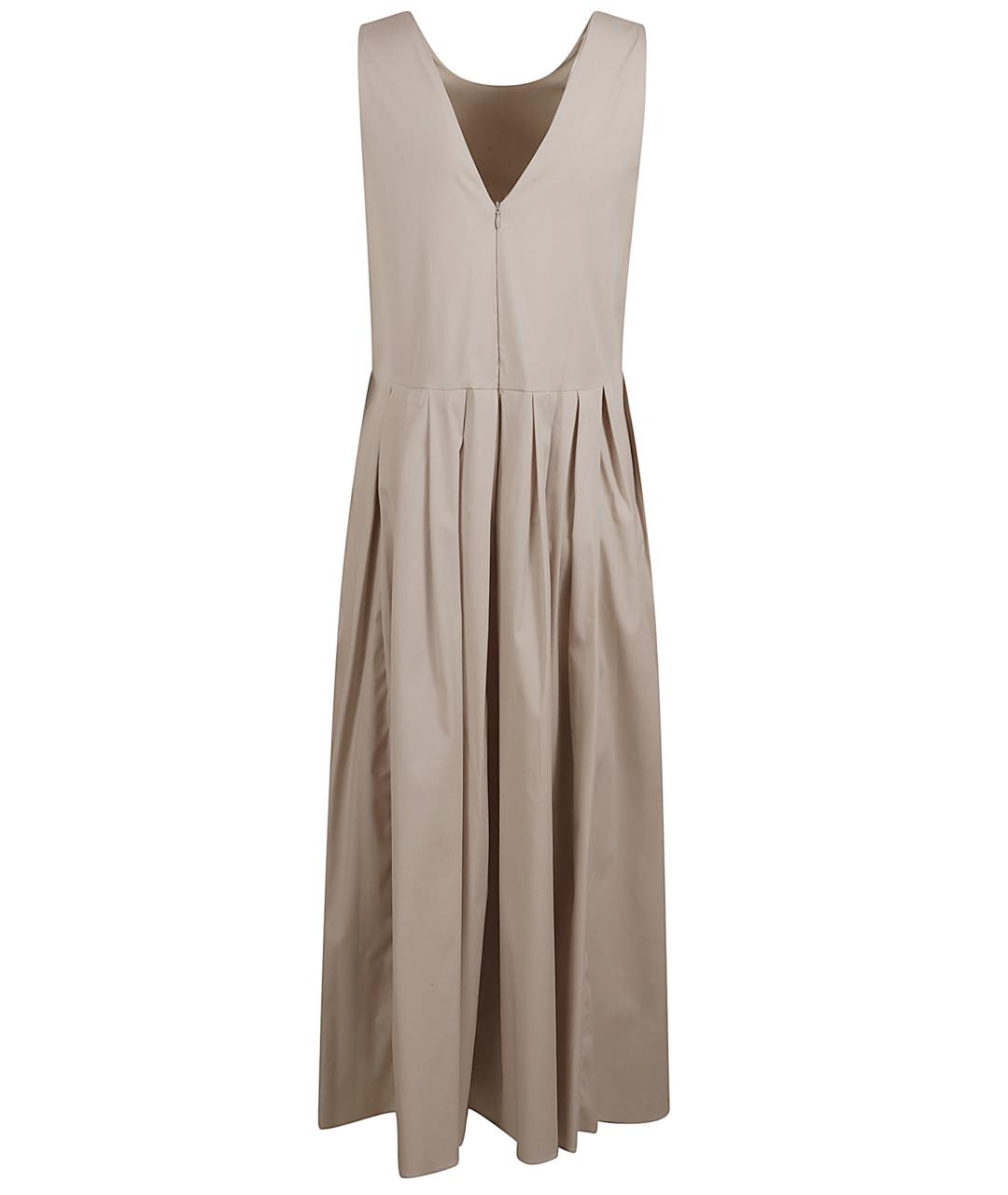 MAX MARA Бежевое хлопковое платье, фото 3