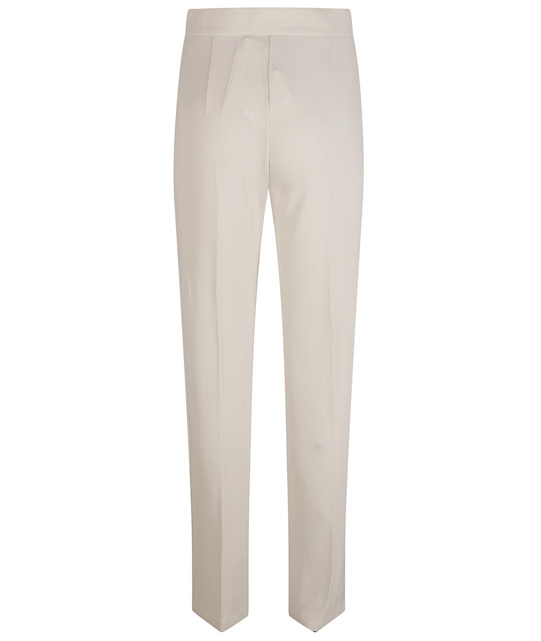 MAX MARA Белые вискозные прямые брюки, фото 3