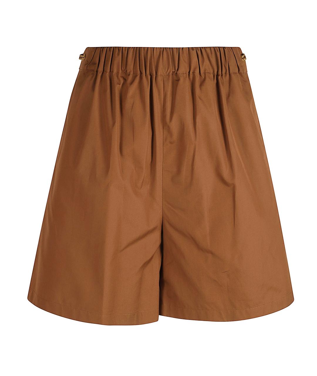 MAX MARA Коричневые хлопковые шорты, фото 1