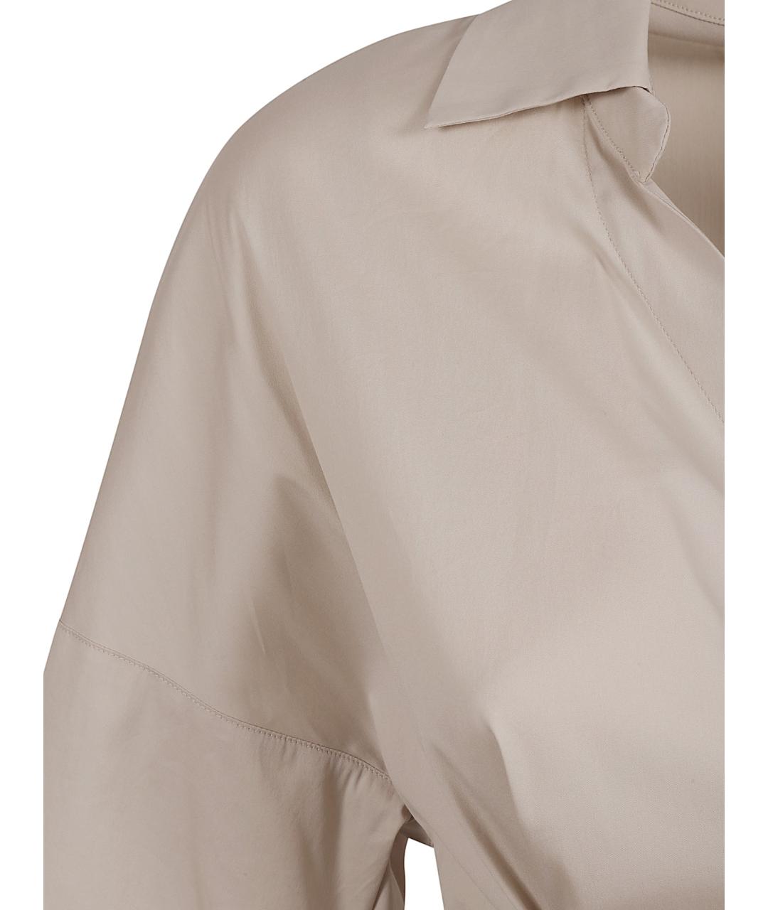 'S MAX MARA Бежевое хлопковое платье, фото 2