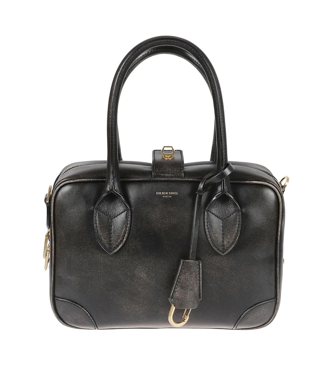 GOLDEN GOOSE DELUXE BRAND Черная кожаная сумка тоут, фото 1