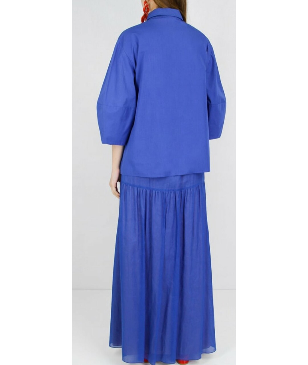 PHILOSOPHY DI ALBERTA FERRETTI Синяя юбка макси, фото 3