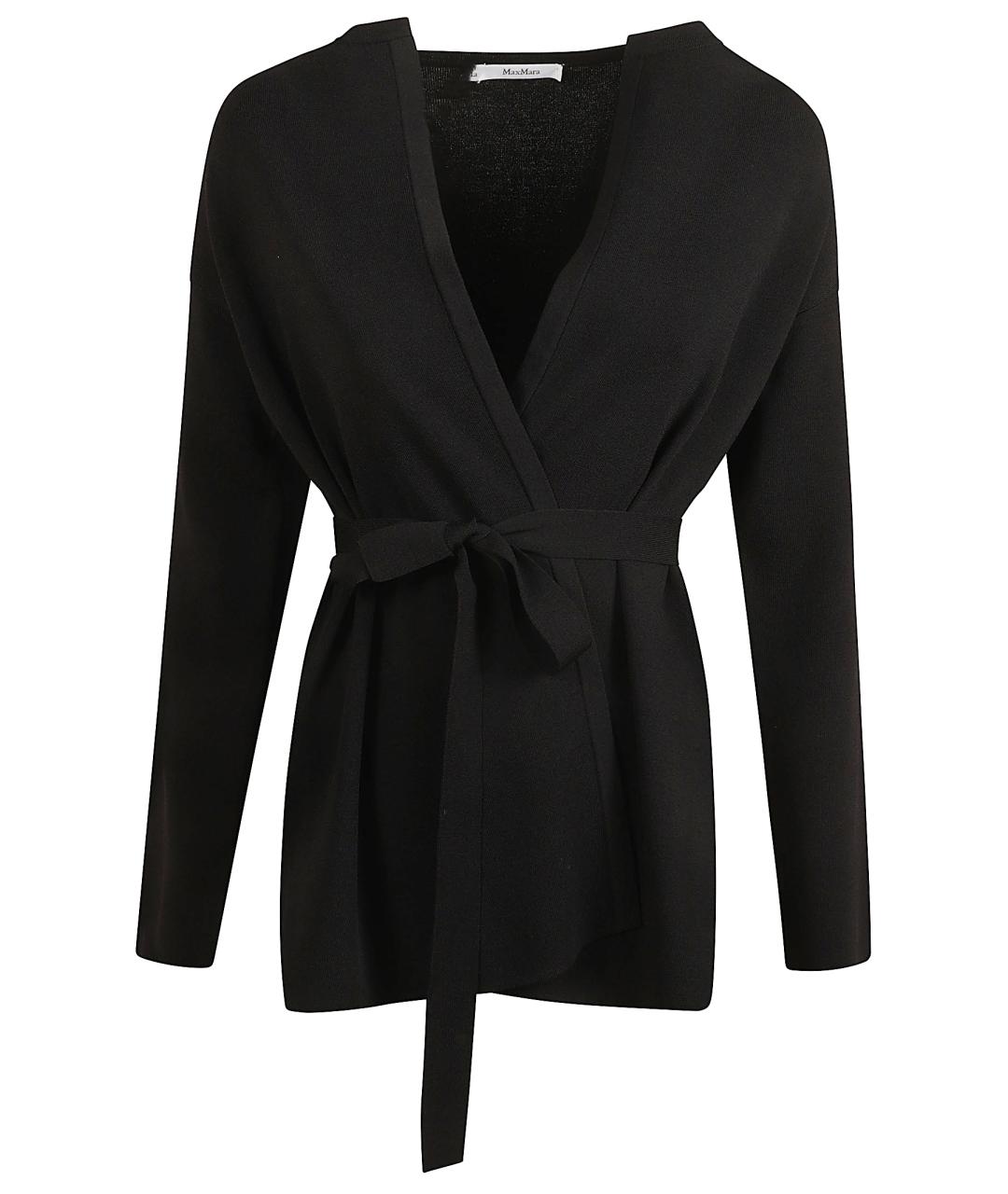 MAX MARA Черный вискозный кардиган, фото 1