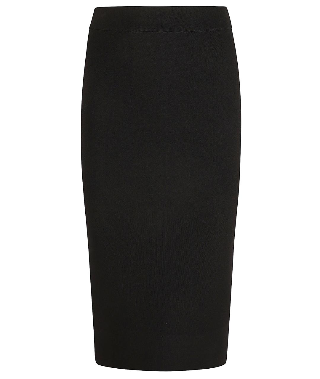 MAX MARA Черная вискозная юбка миди, фото 1