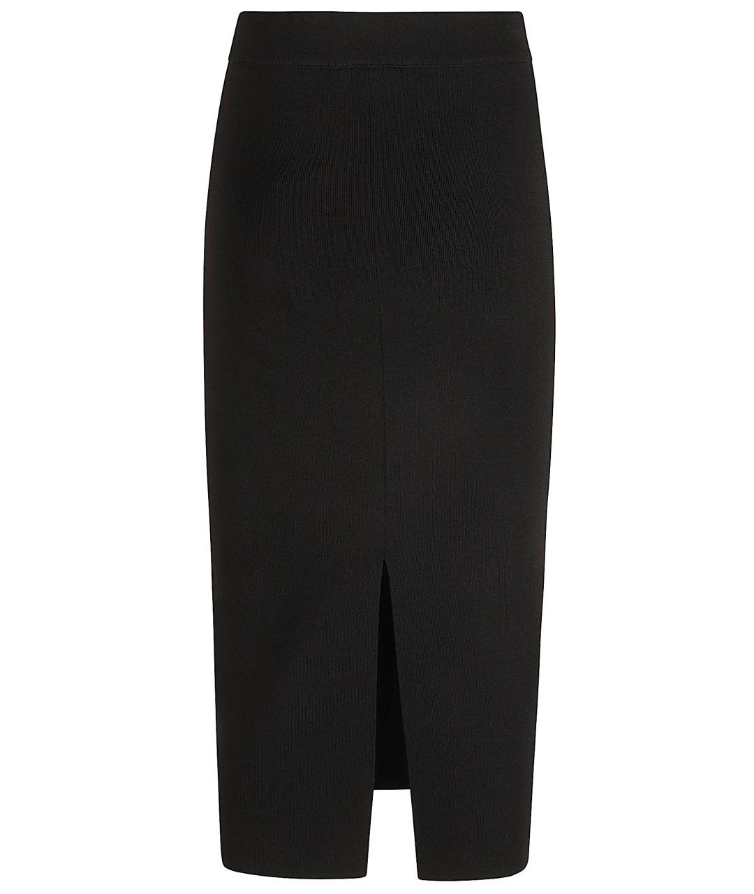 MAX MARA Черная вискозная юбка миди, фото 3