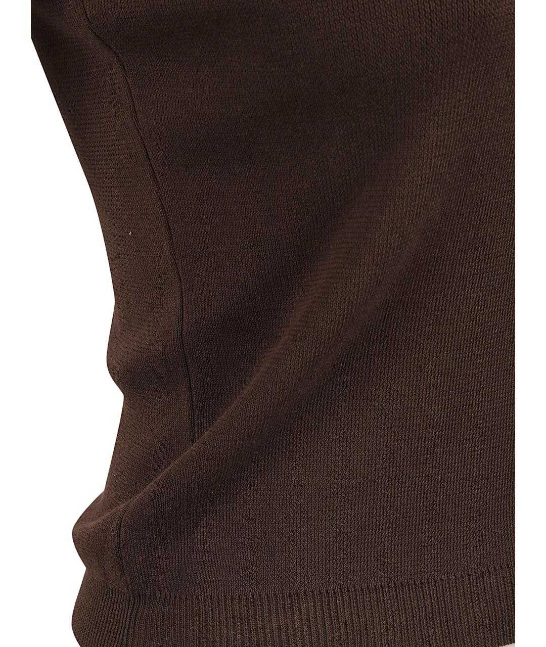 MAX MARA Коричневая хлопковая майка, фото 2