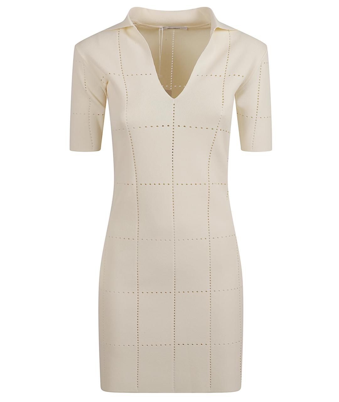MAX MARA Белое вискозное повседневное платье, фото 1