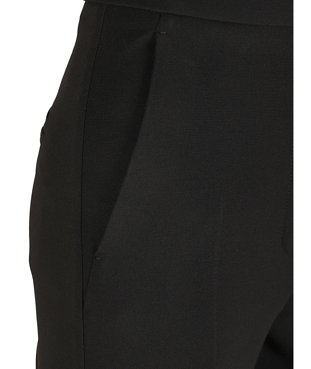 MAX MARA Черные вискозные прямые брюки, фото 2