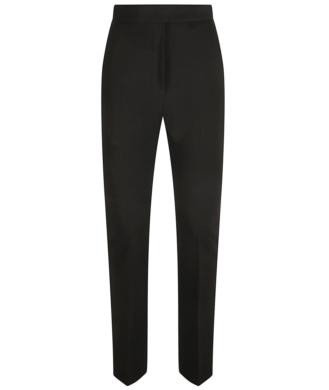 MAX MARA Черные вискозные прямые брюки, фото 1