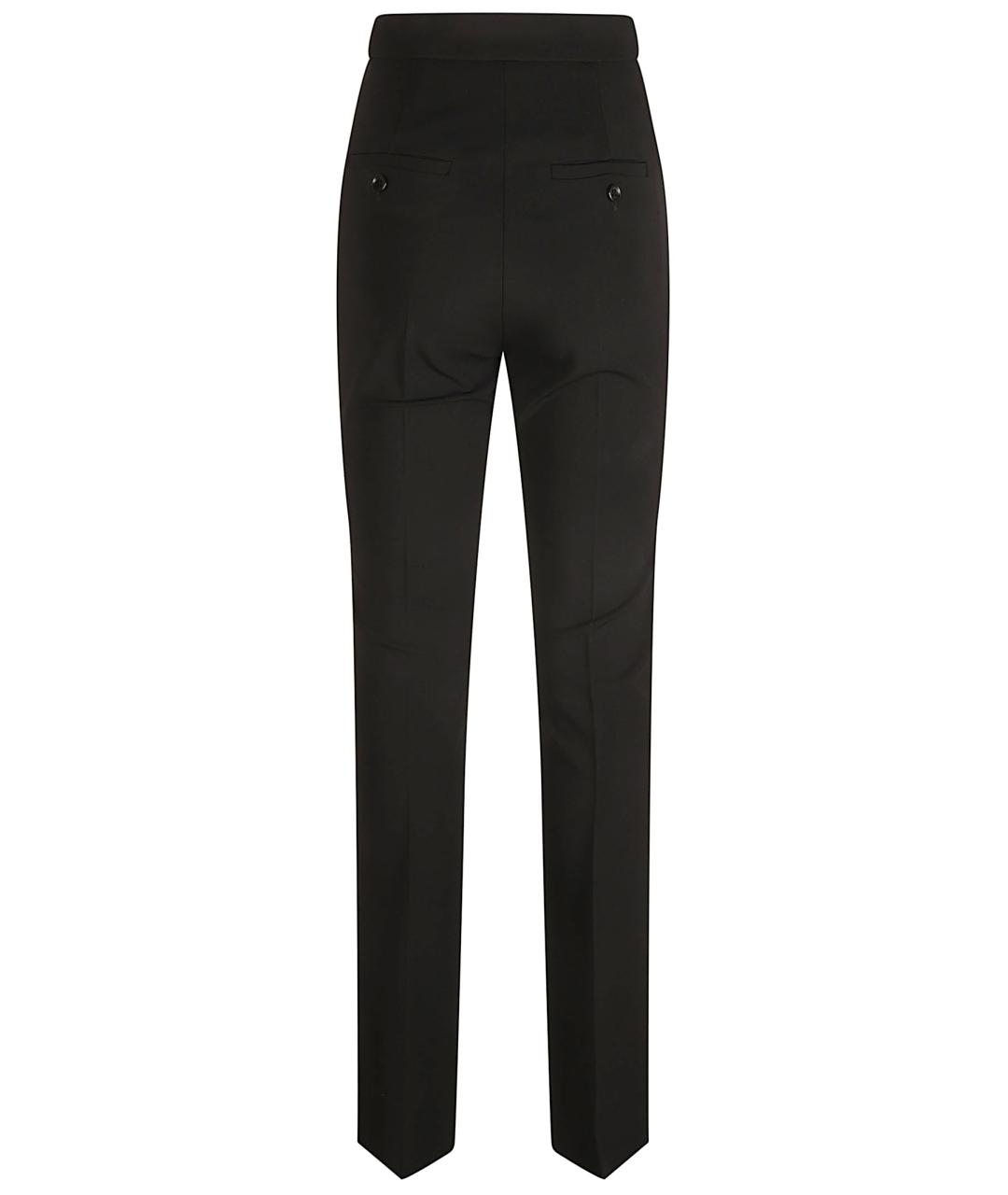 MAX MARA Черные вискозные прямые брюки, фото 3
