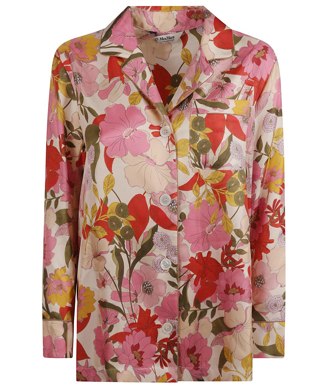 'S MAX MARA Розовая шелковая рубашка, фото 1