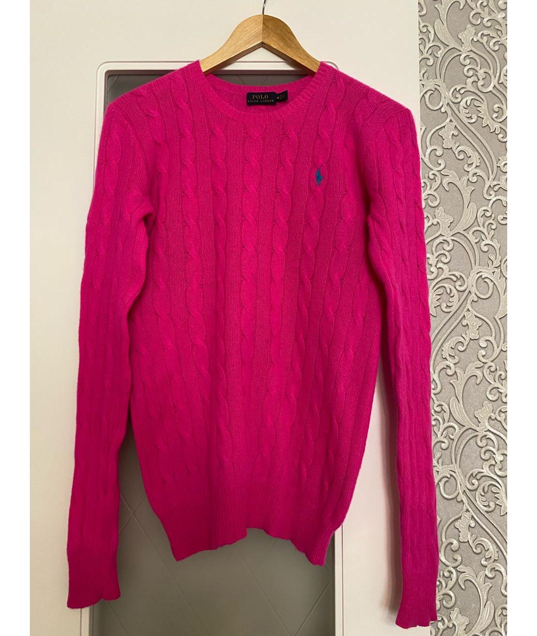 POLO RALPH LAUREN Розовый шерстяной джемпер / свитер, фото 6