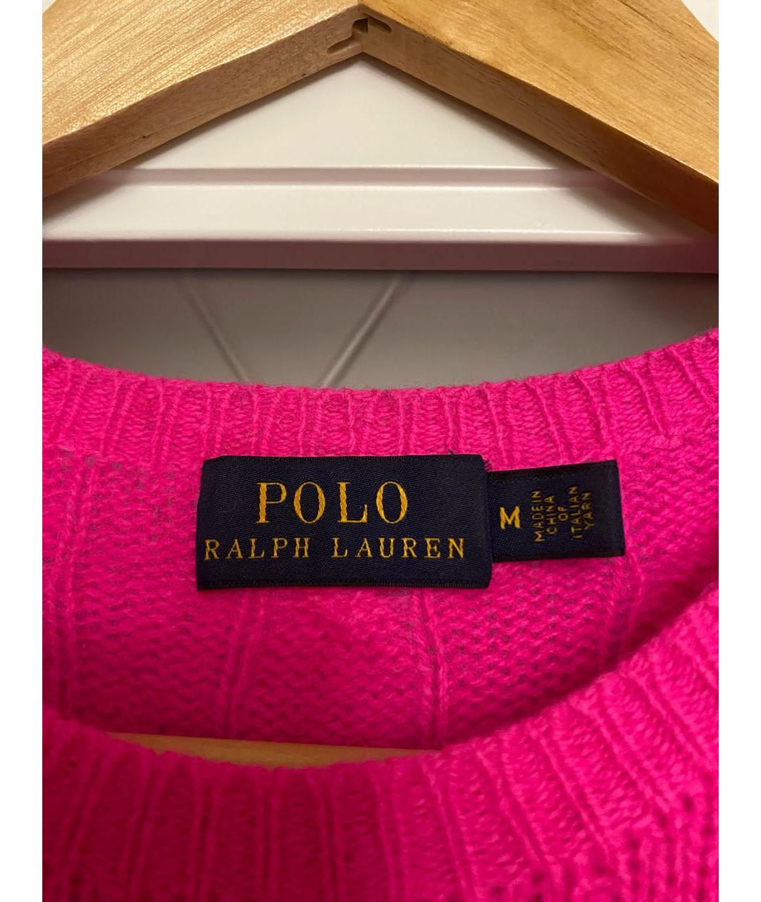 POLO RALPH LAUREN Розовый шерстяной джемпер / свитер, фото 3
