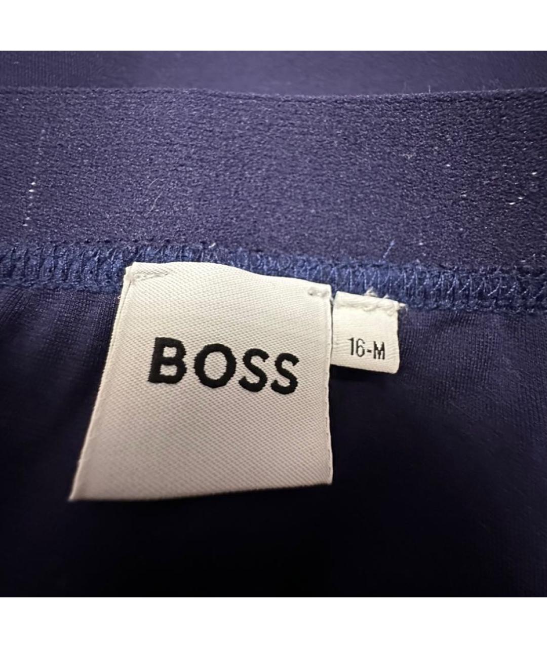 HUGO BOSS Темно-синяя вискозная юбка, фото 3