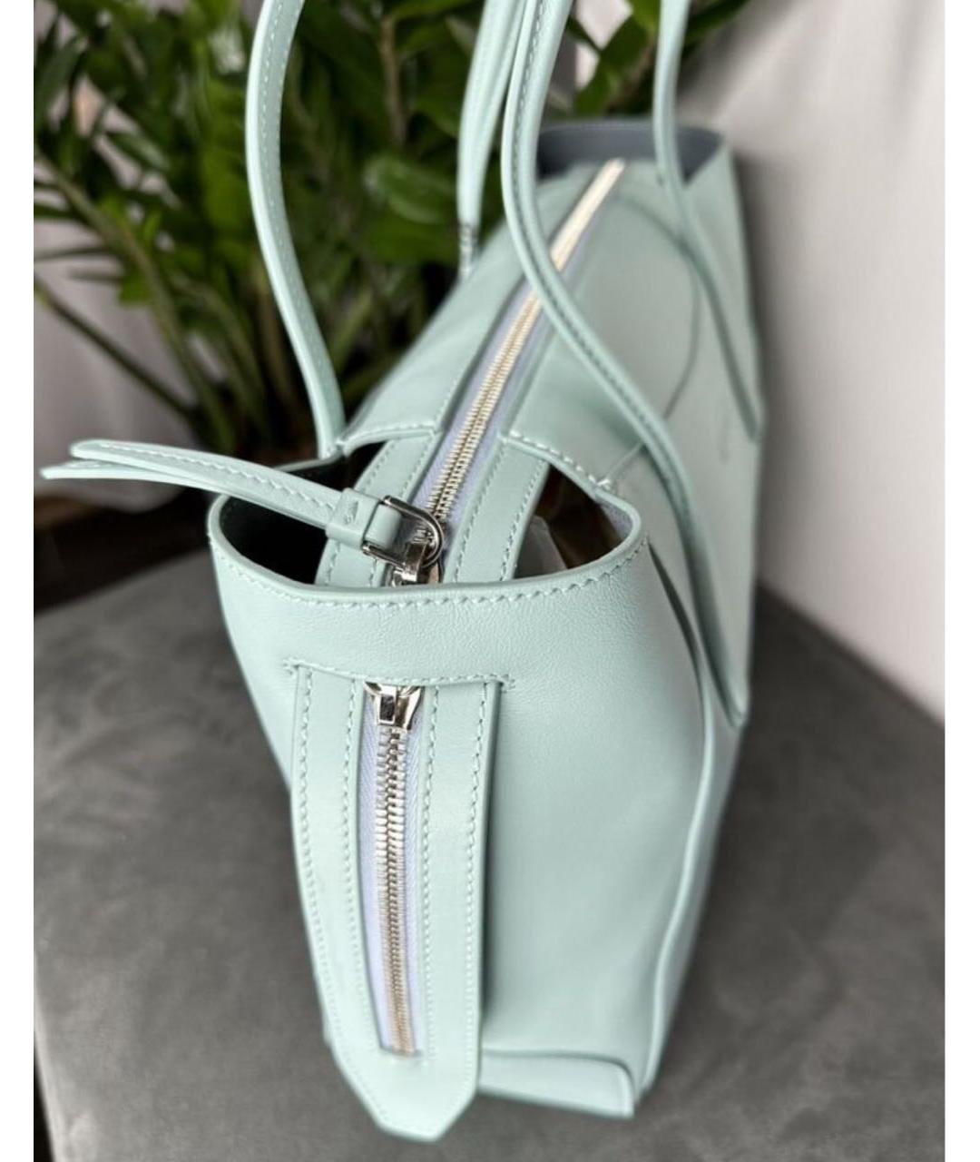 TOD'S Голубая кожаная сумка тоут, фото 2