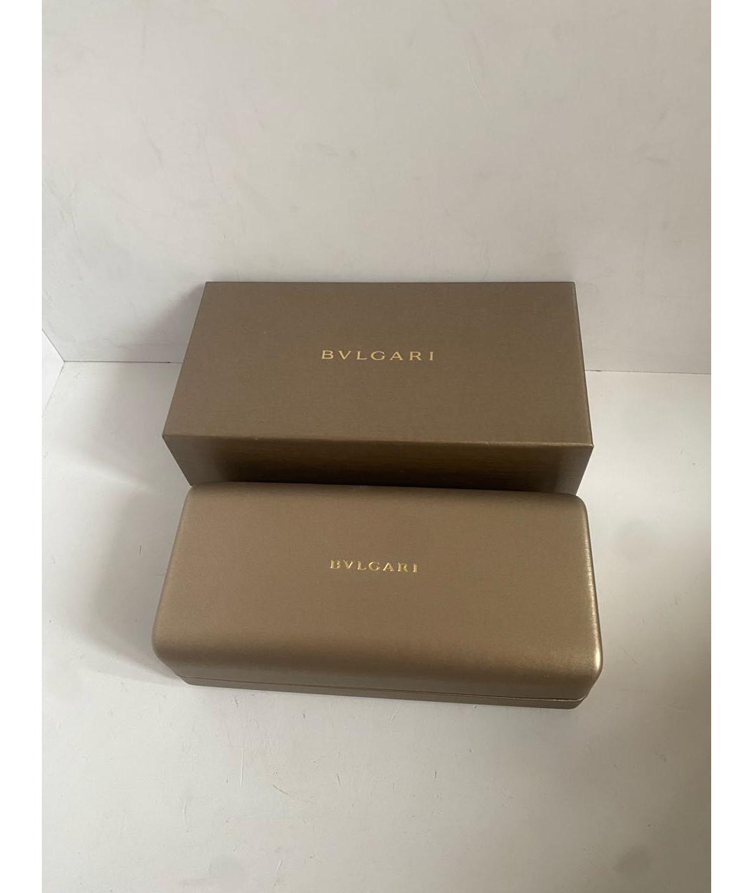 BVLGARI Коричневые пластиковые солнцезащитные очки, фото 4