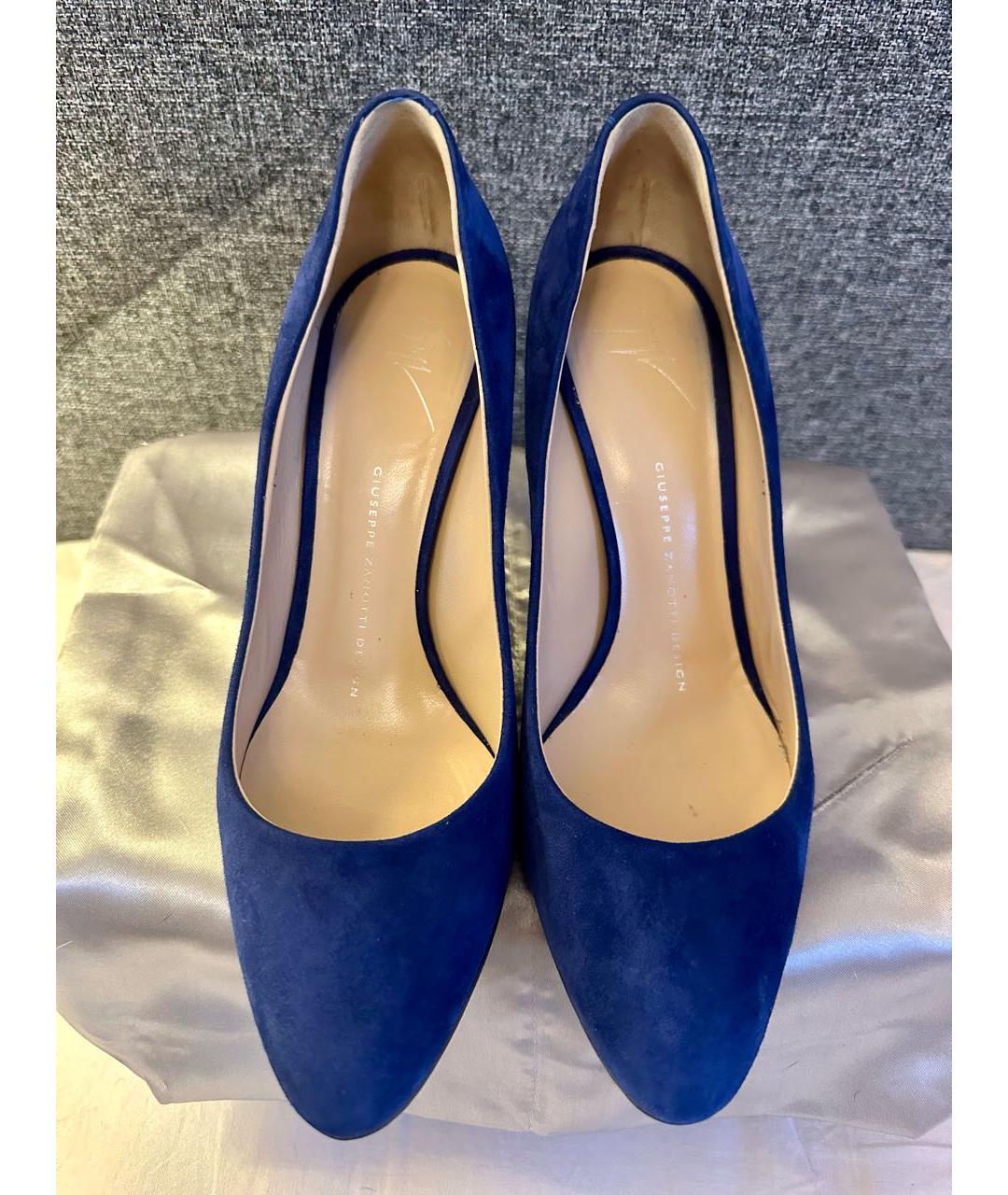GIUSEPPE ZANOTTI DESIGN Синие замшевые туфли, фото 2