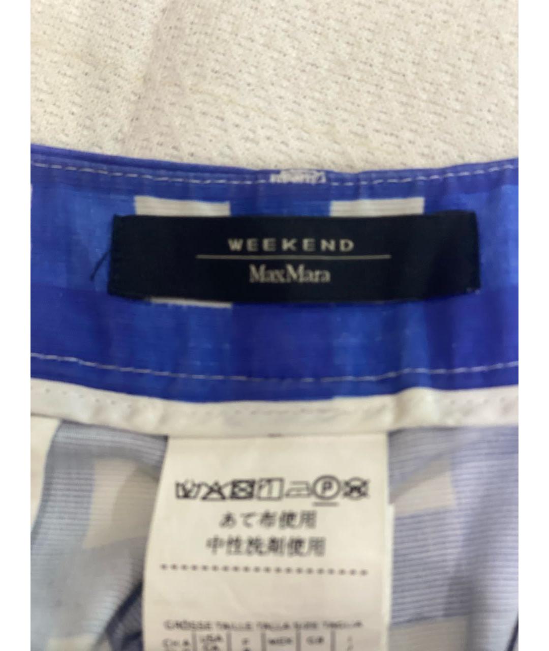 WEEKEND MAX MARA Белый хлопко-эластановый костюм с брюками, фото 5