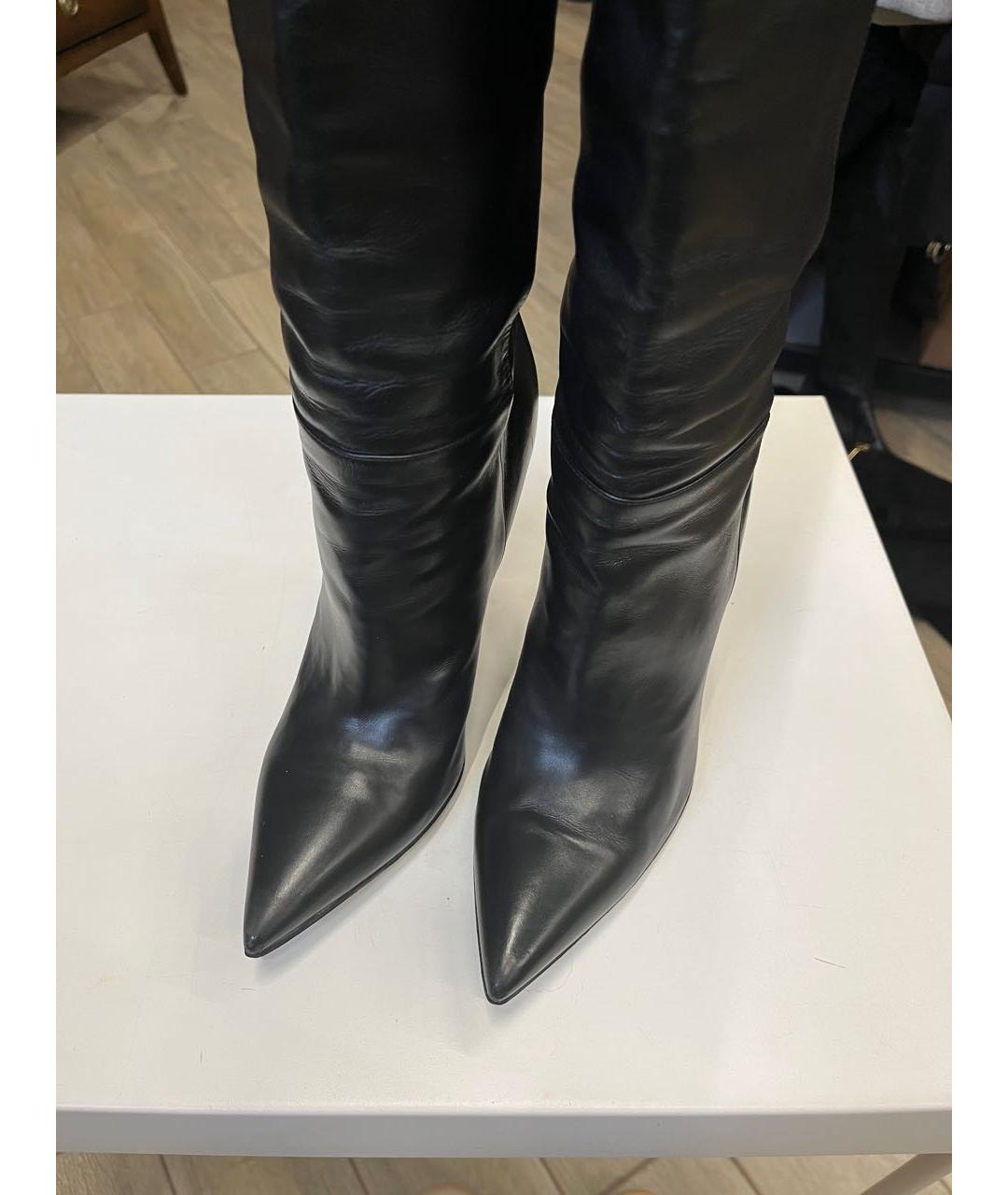 GIANVITO ROSSI Черные кожаные сапоги, фото 2