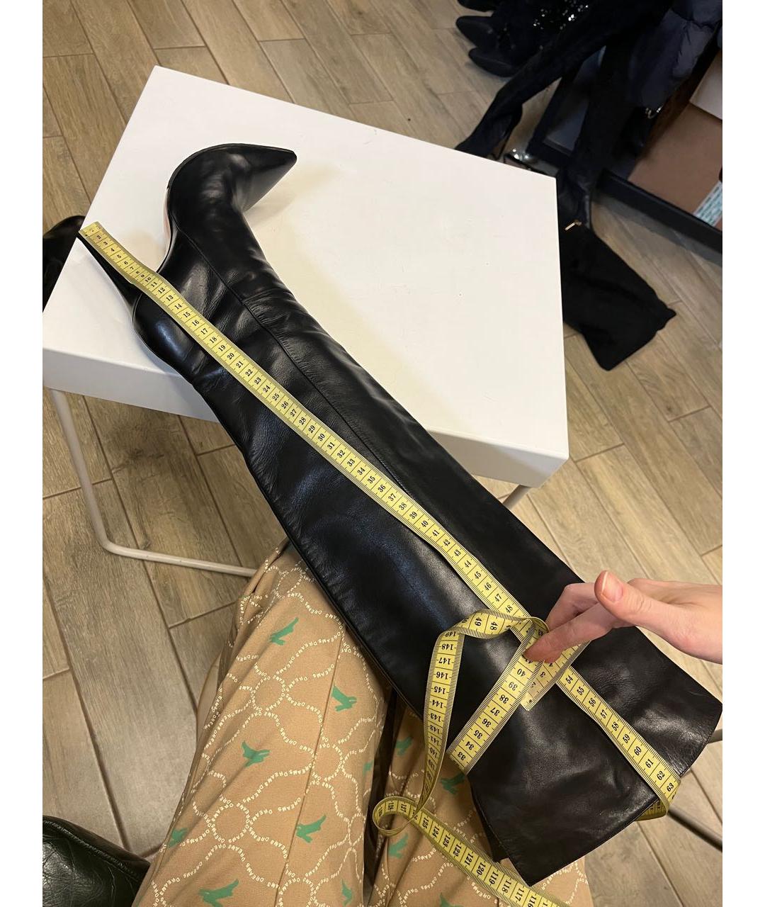 GIANVITO ROSSI Черные кожаные сапоги, фото 6
