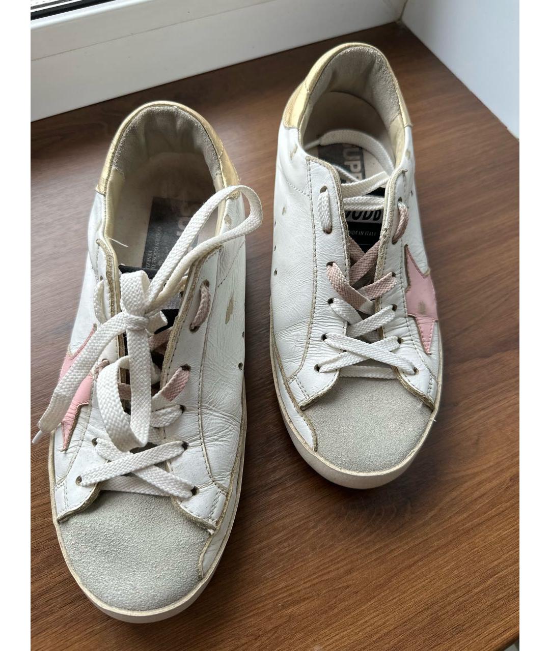 GOLDEN GOOSE DELUXE BRAND Белые кожаные кеды, фото 5