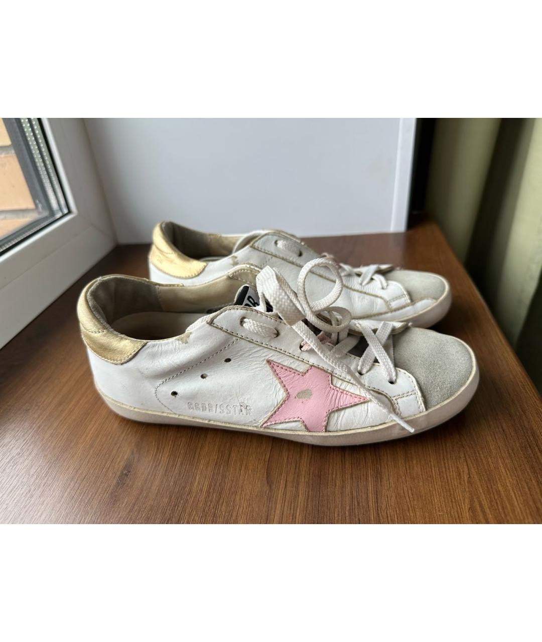 GOLDEN GOOSE DELUXE BRAND Белые кожаные кеды, фото 4