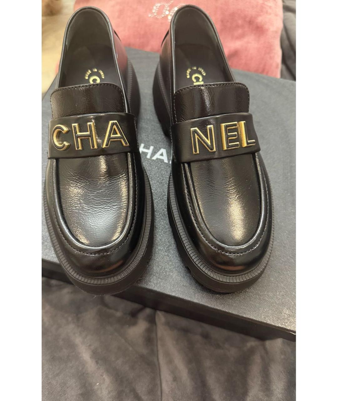 CHANEL Черные кожаные лоферы, фото 2