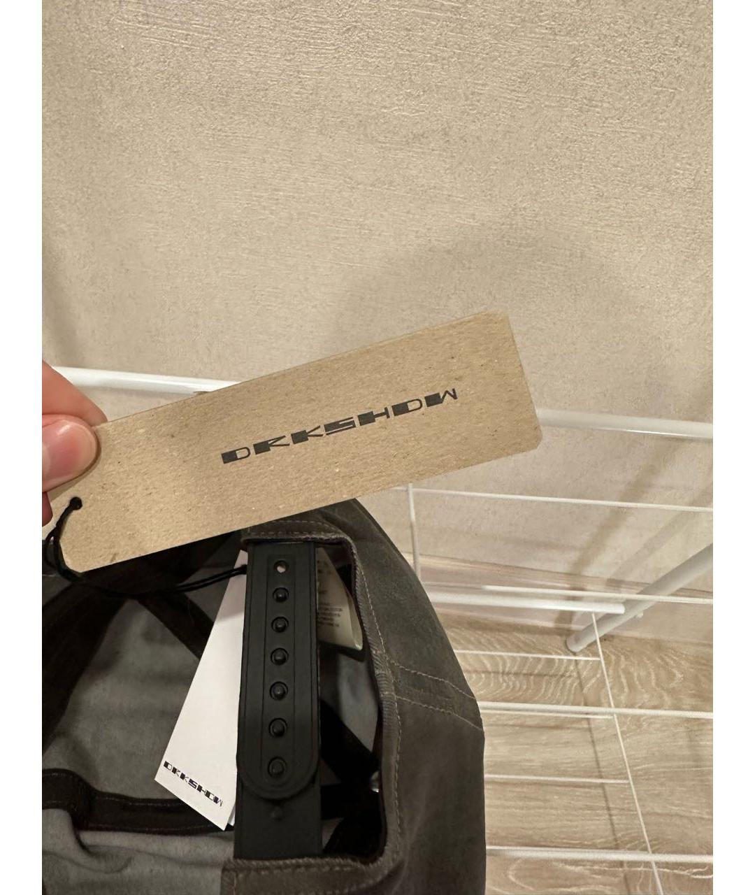RICK OWENS DRKSHDW Серая хлопковая кепка/бейсболка, фото 8