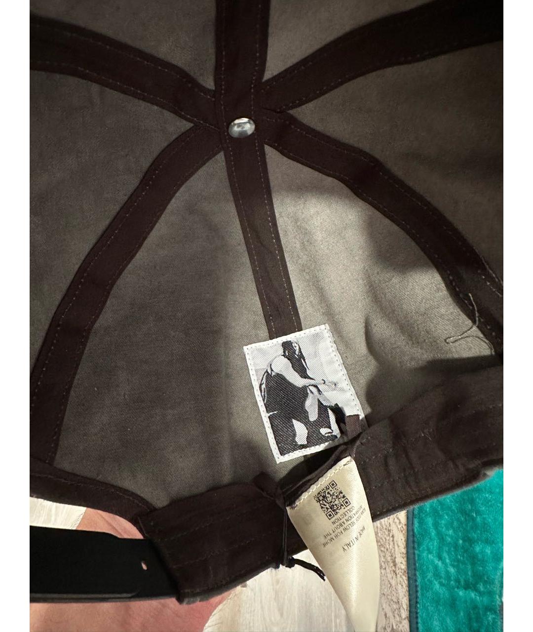 RICK OWENS DRKSHDW Серая хлопковая кепка/бейсболка, фото 4
