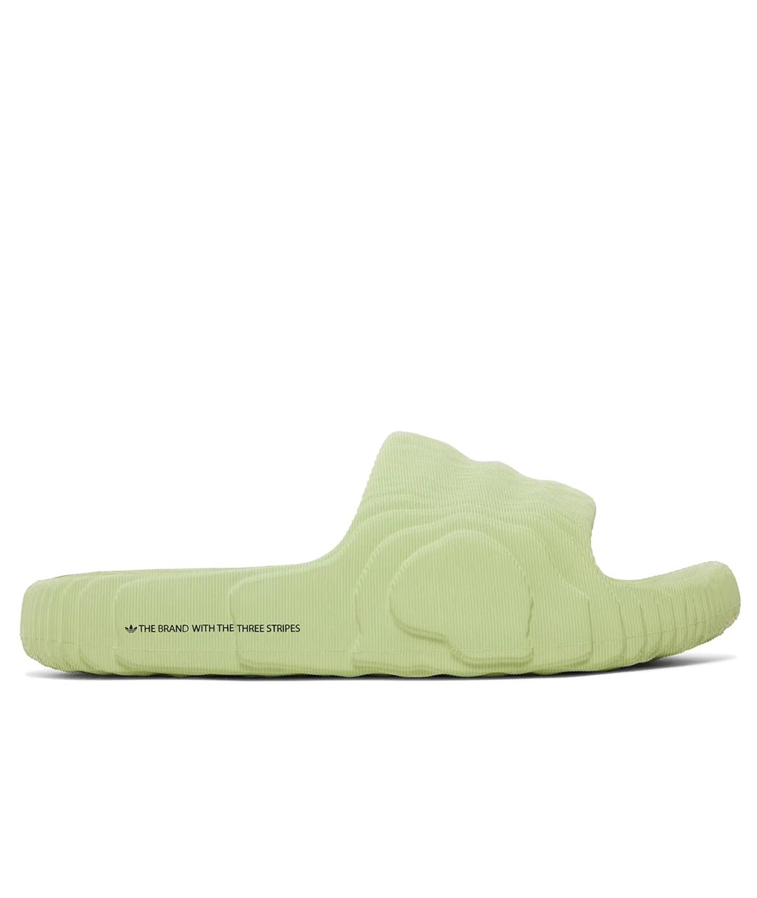 ADIDAS YEEZY Зеленые резиновые шлепанцы, фото 1
