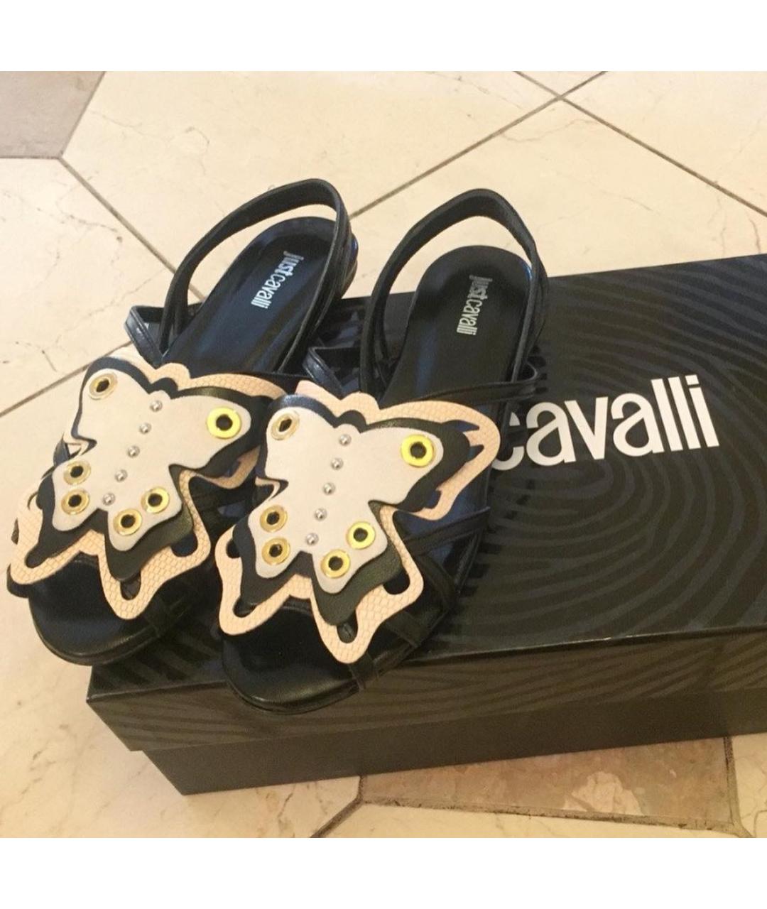 JUST CAVALLI Мульти кожаные босоножки, фото 2