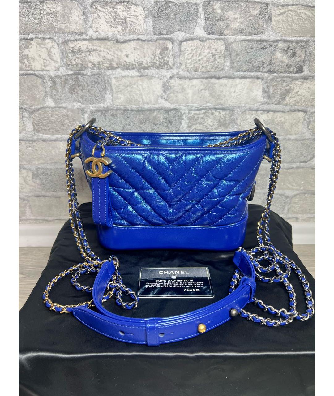 CHANEL Синяя сумка через плечо, фото 9